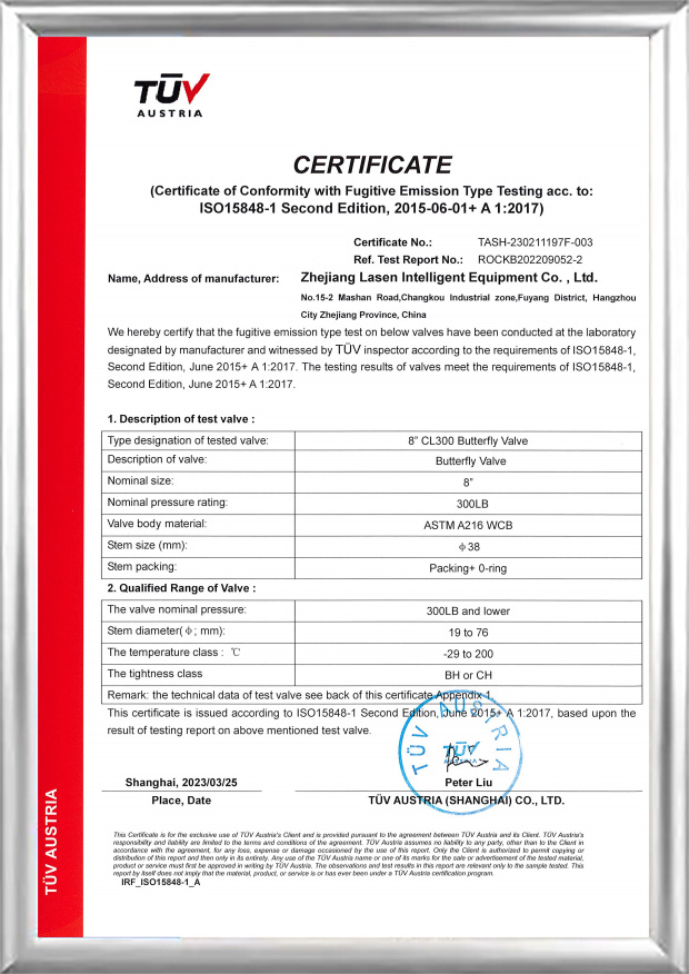 TUV ISO15848-sertifikat (8